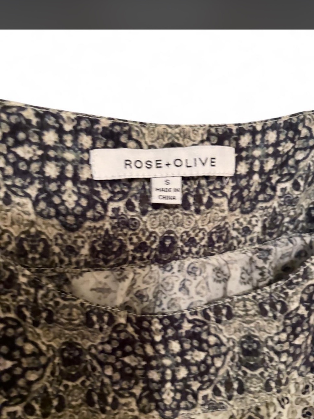 Rose & Olive Beige, Green and Black Printed Tank Top - Picture 6 of 7